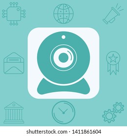 Webcam vector icon sign symbol