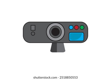 Gráficos de ilustração de vetor de webcam para design de Web e aplicativos, marketing, publicidade, marcas e modelos de mídia digital ou impressa.