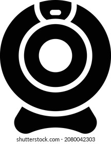 ilustración de vector webcam aislada en un fondo transparente. iconos vectoriales de glifo para el concepto o gráficos web.