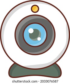webcam Vector illustration on a transparent background. Premium quality symbols. Vector Line Flat color  icon for concept and graphic design.