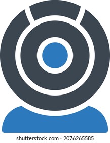 ilustración de webcam Vector en un fondo transparente. Símbolos de calidad premium. Icono vectorial de trazo para el concepto y diseño gráfico.