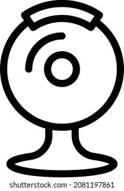 webcam Vector illustration on a transparent background. Premium quality symbols. Stroke vector icon for concept and graphic design.