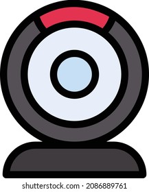 ilustración de webcam Vector en un fondo transparente. Símbolos de calidad premium. Icono vectorial de trazo para el concepto y diseño gráfico.