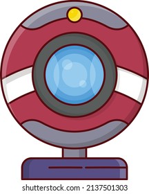 ilustración de webcam Vector en un fondo transparente. Símbolos de calidad superior. Iconos planos de línea vectorial para el diseño de conceptos y gráficos. 