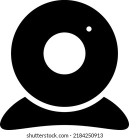 ilustración de webcam Vector en un fondo transparente. Símbolos de calidad superior. Iconos vectoriales de glifos para diseño de conceptos y gráficos.