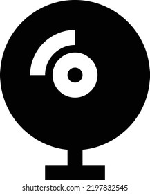 Ilustración de webcam Vector en un fondo transparente.Símbolos de calidad premium.Icono vector glifos para el concepto y el diseño gráfico.
