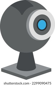 ilustración de webcam Vector en un fondo transparente. Símbolos de calidad premium. Iconos planos para el concepto y el diseño gráfico.