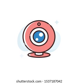 Webcam  vector illustration. Outline filled Seo & Web icons.