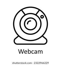 Webcam Vector   outline Icon Design illustration. Multimedia Symbol on White background EPS 10 File