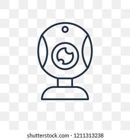 Webcam vector outline icon isolated on transparent background, high quality linear Webcam transparency concept can be used web and mobile