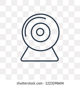 WebCam vector outline icon isolated on transparent background, high quality linear WebCam transparency concept can be used web and mobile