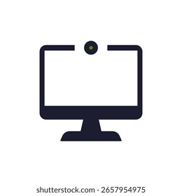 Video Webcam ordenador sobre fondo blanco.