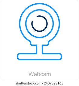Webcam and web icon concept