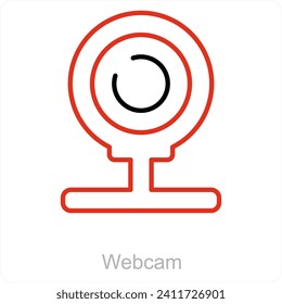 Webcam and web icon concept