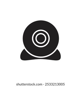 Icono de Webcame Ilustración de línea plana