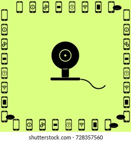 webcamera icon, digital camera vector illustration