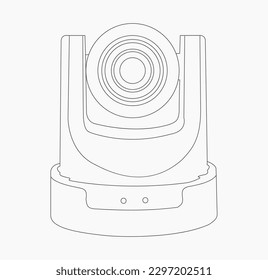 iconos de cámara web. Cámara web de línea delgada, icono de cámara web de la colección de computadoras y tecnología. Vector de contorno aislado en fondo blanco. El símbolo de cámara web editable puede ser utilizado web y móvil, eps10.