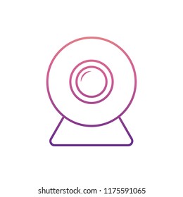 Webcamicon in Nolan style. One of web collection icon can be used for UI, UX