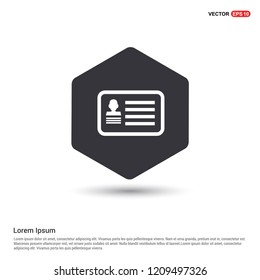 WebCard id icon Hexa White Background icon template - Free vector icon