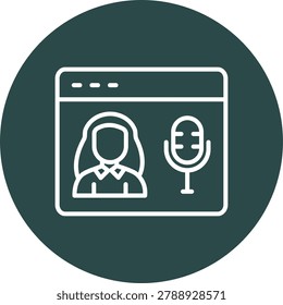 Webcast Icon Vector Design for Personal And Commercial use