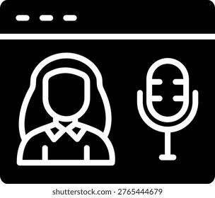 Webcast Line Icon Vector Design