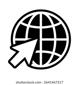 Webcite icon. Blck vector illustration.