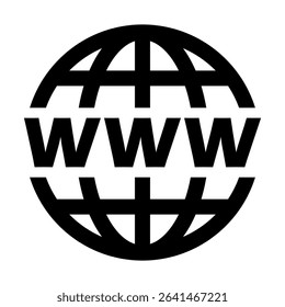 Webcite icon. Blck vector illustration.