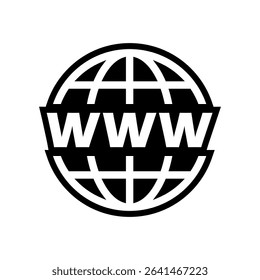 Webcite icon. Blck vector illustration.