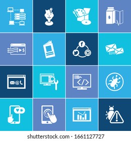 Juego de iconos de diseño web y usabilidad con conversión de tráfico, idea creativa y corrección de errores. Icono de diseño web relacionado con la letra vectorial para el diseño del logotipo de la interfaz de usuario web.