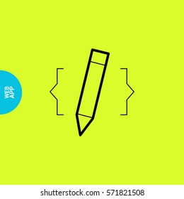 web-design isolated minimal icon. website drawing graph line vector icon for websites and mobile minimalistic flat design. 