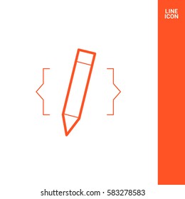 web-design isolated minimal icon. website drawing graph line vector icon for websites and mobile minimalistic flat design. 