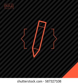 web-design isolated minimal icon. website drawing graph line vector icon for websites and mobile minimalistic flat design. 