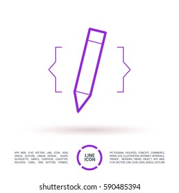 web-design isolated minimal icon. website drawing graph line vector icon for websites and mobile minimalistic flat design. 