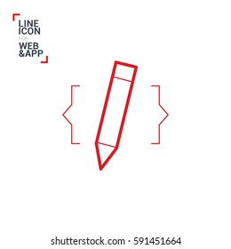 web-design isolated minimal icon. website drawing graph line vector icon for websites and mobile minimalistic flat design. 