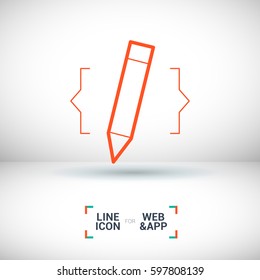web-design isolated minimal icon. website drawing graph line vector icon for websites and mobile minimalistic flat design. 