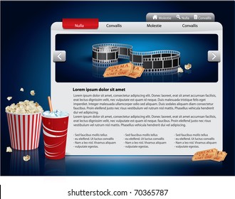 Webdesign template - Movie theme