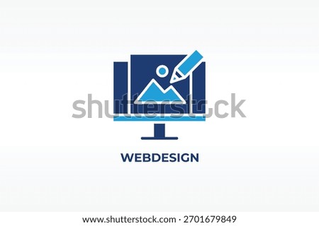 WEBDESIGN vector, icon or logo sign isolated symbol illustration