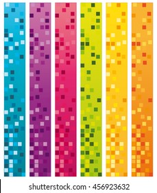 Webdesign vertical banners. Vector set.