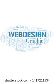 Webdesign word cloud. Wordcloud made with text only.