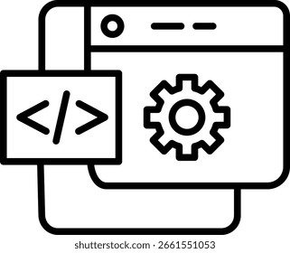 Webdevelopment Line vector Icon Design