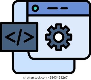 Webdevelopment Line vector Icon Design