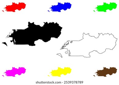 Weber County, State of Utah (Condado de Weber, Estados Unidos da América, EUA, EUA) mapa ilustração vetorial, esboço de rabisco Mapa de Weber