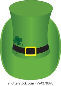 Webhat leprechaun with clover,St. Patrick's day