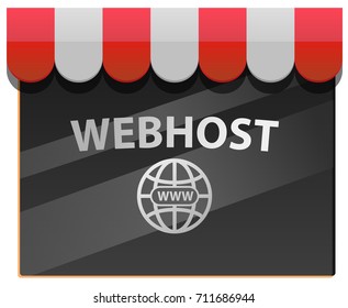 Webhosting Shop Window Vector