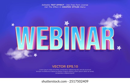 Webinar 3d vector text effect