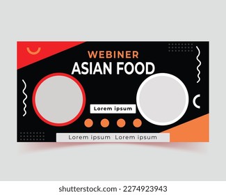 webinar ashian food design vector, webinar business conference design vector, school admission ,Roll up vector ,social media template, college admission vector