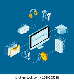 Webinar background in flat style