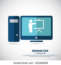 Webinar background.EPS10 vector.All elements of artwork in separate layers.Can be used for any project.