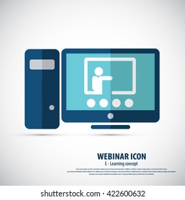 Webinar background.EPS10 vector.All elements of artwork in separate layers.Can be used for any project.