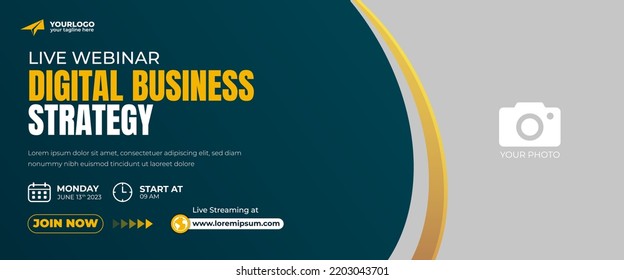 Webinar banner cover template design	